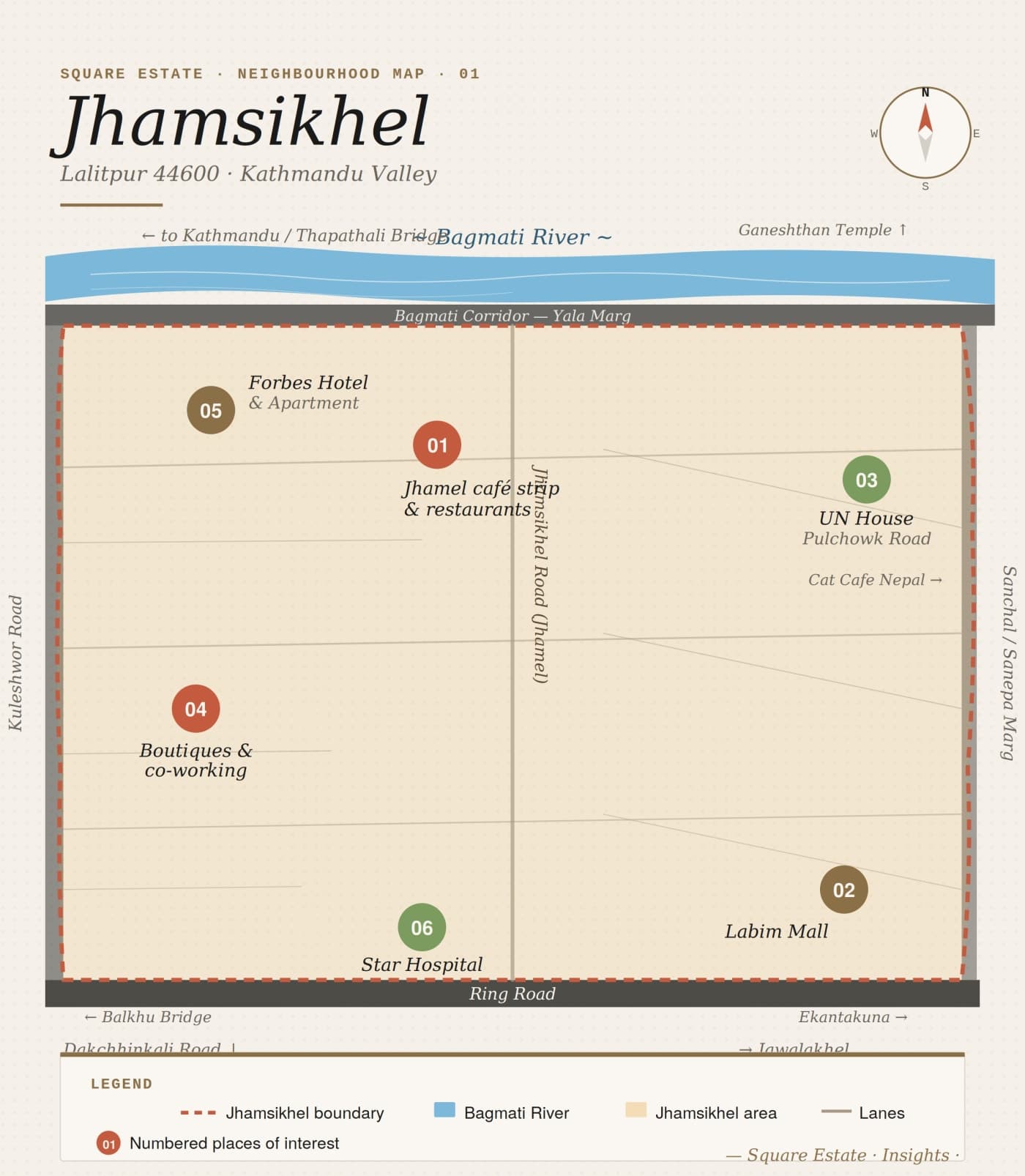 jhamsikhel map